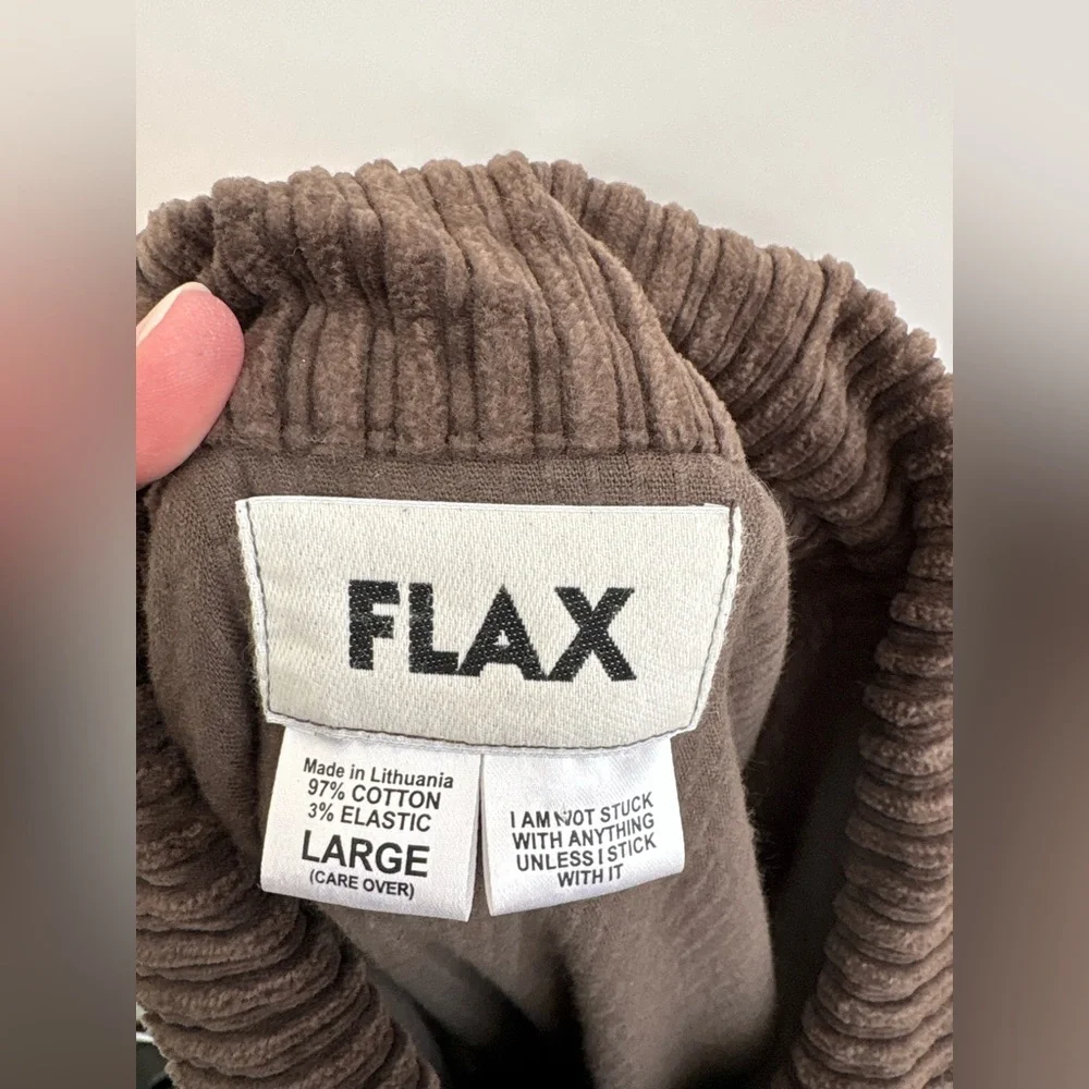 Flax Brown Oversized Corduroy Jacket with Front Pockets - Picture 4 of 5